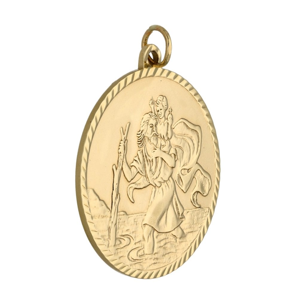 9ct Yellow Gold St. Christopher Pendant - 6.2g