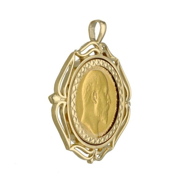 1903 Yellow Gold Full Sovereign Coin Pendant - 13.6g