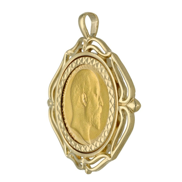 1903 Yellow Gold Full Sovereign Coin Pendant - 13.6g