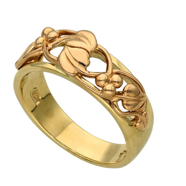 9ct Multi Gold Clogau Band Ring - Size S