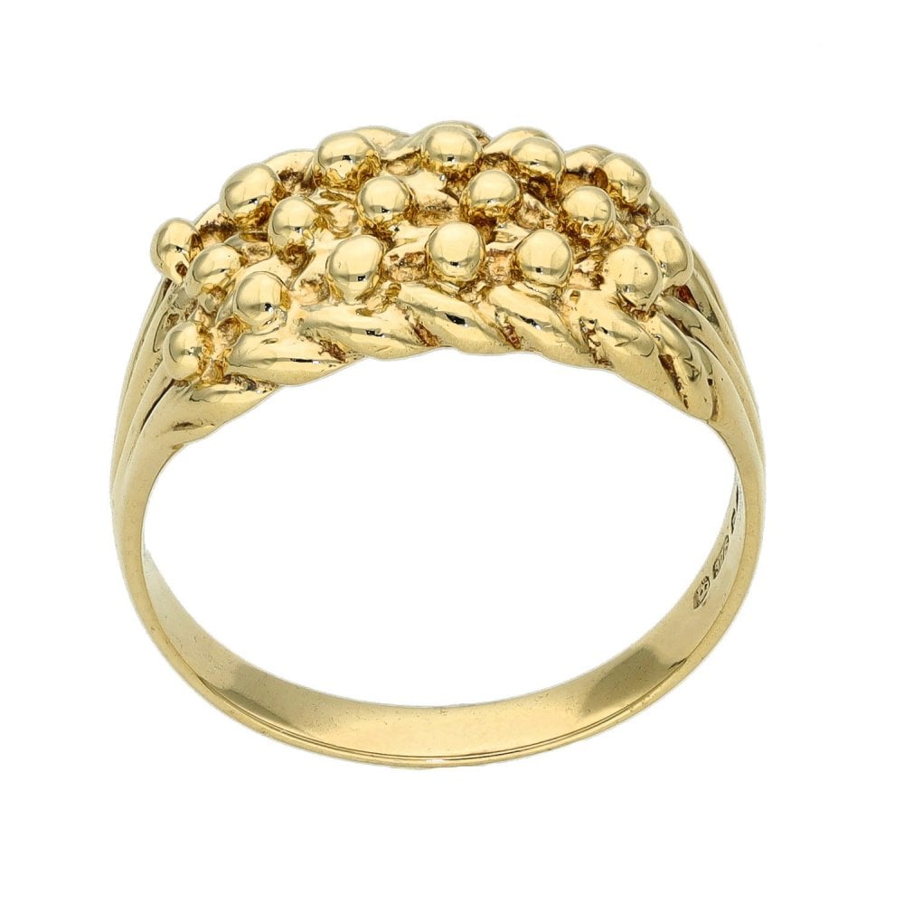 Gents 9ct Yellow Gold Keeper Ring - Size U