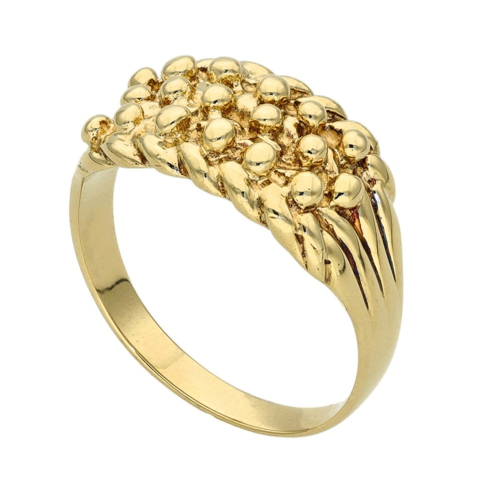 Gents 9ct Yellow Gold Keeper Ring - Size U