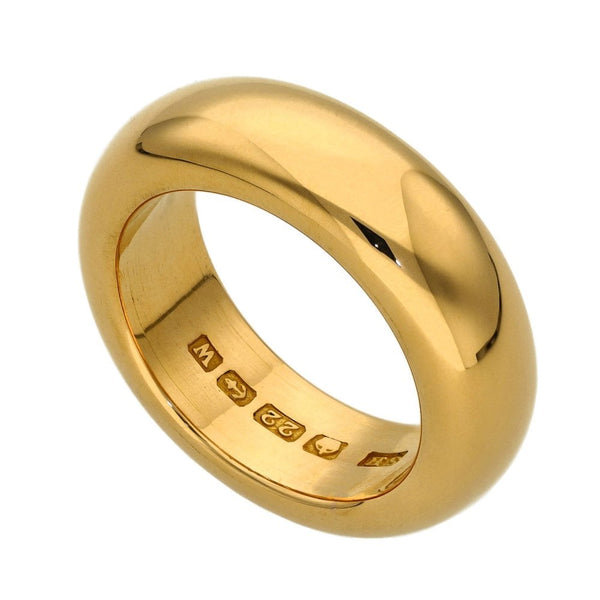 Gents 22ct Yellow Gold Wedding Band - 8mm - Size O