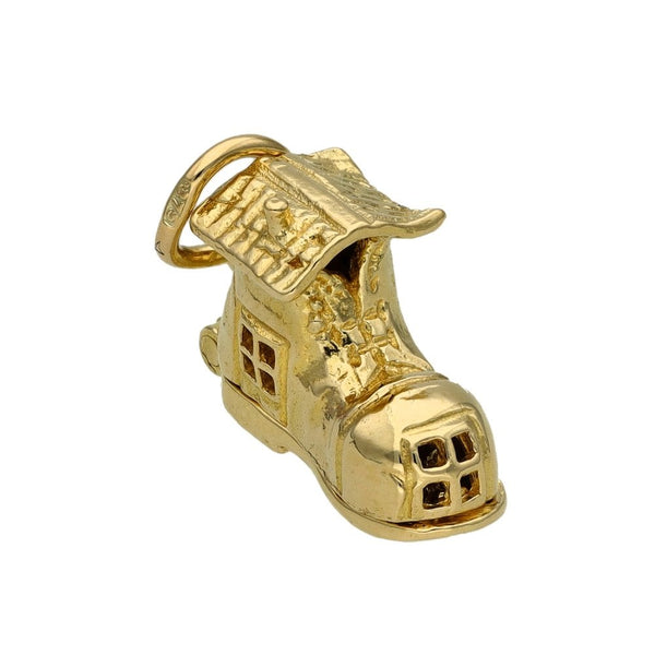 Ladies 9ct Yellow Gold Boot Charm - 2.9g