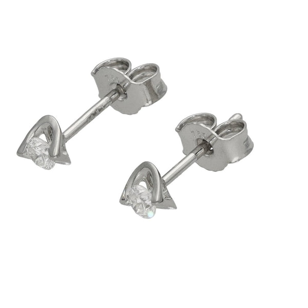 Ladies 18ct White Gold Diamond Stud Earrings - 0.25ct