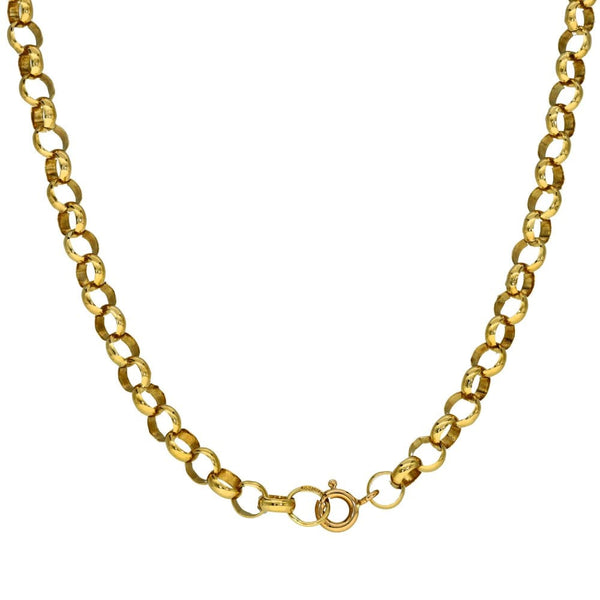 Gents 9ct Yellow Gold Belcher Chain - 20" - 17.4g