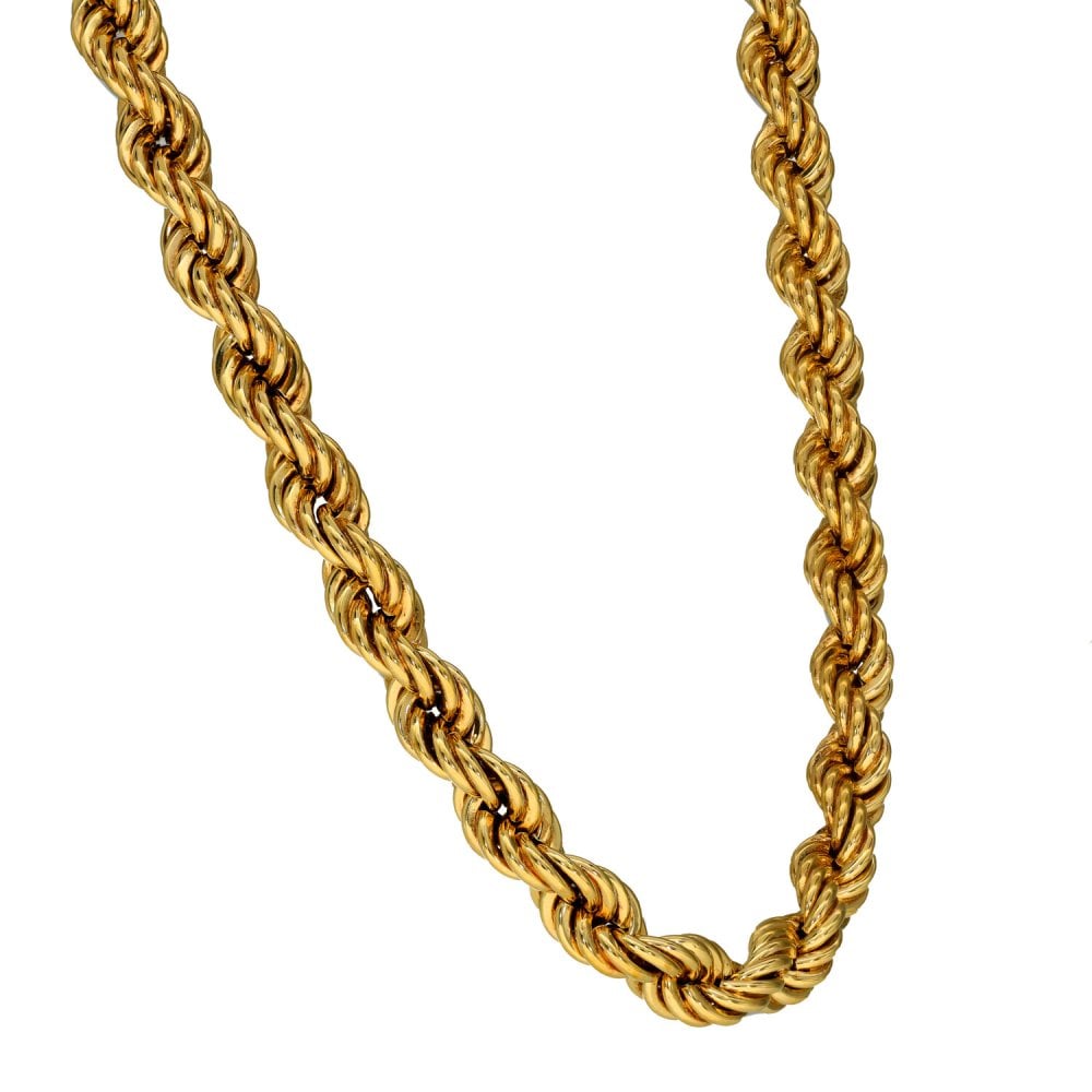 Gents 9ct Yellow Gold Rope Chain - 18" - 7mm