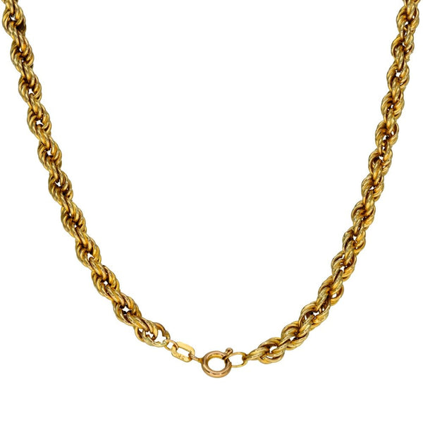 9ct Yellow Gold Rope Chain - 18" - 11.3g