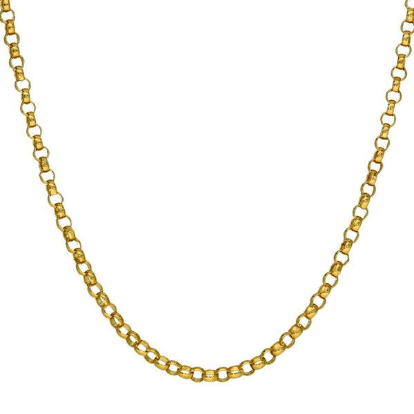 9ct Yellow Gold Belcher Necklace - 28" - 13.4g