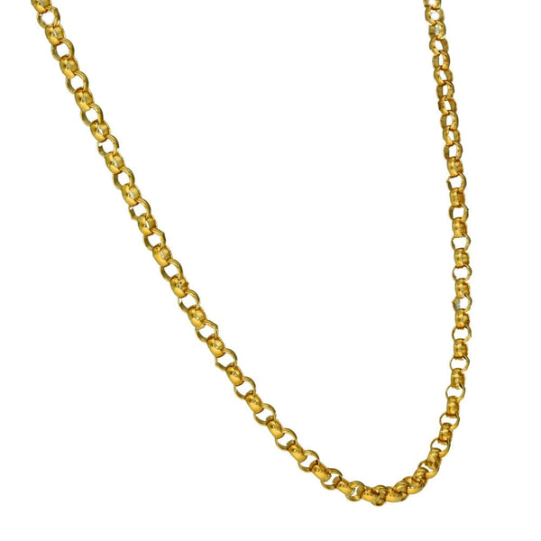 9ct Yellow Gold Belcher Necklace - 28" - 13.4g