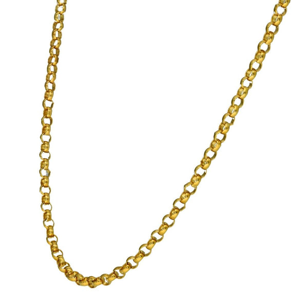 9ct Yellow Gold Belcher Necklace - 28" - 13.4g