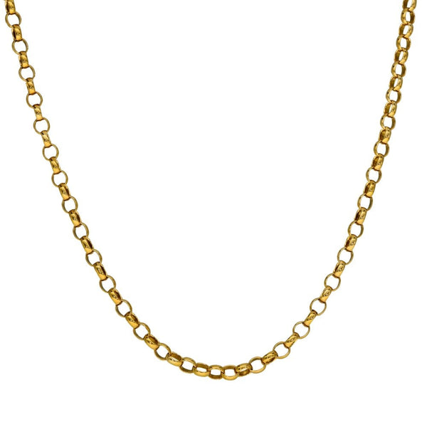 Ladies 9ct Yellow Gold Belcher Chain - 32" - 14.6g