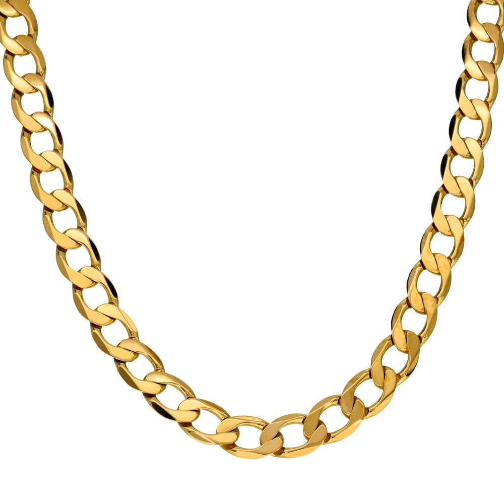 Gents 9ct Yellow Gold Curb Chain - 20" - 30.8g