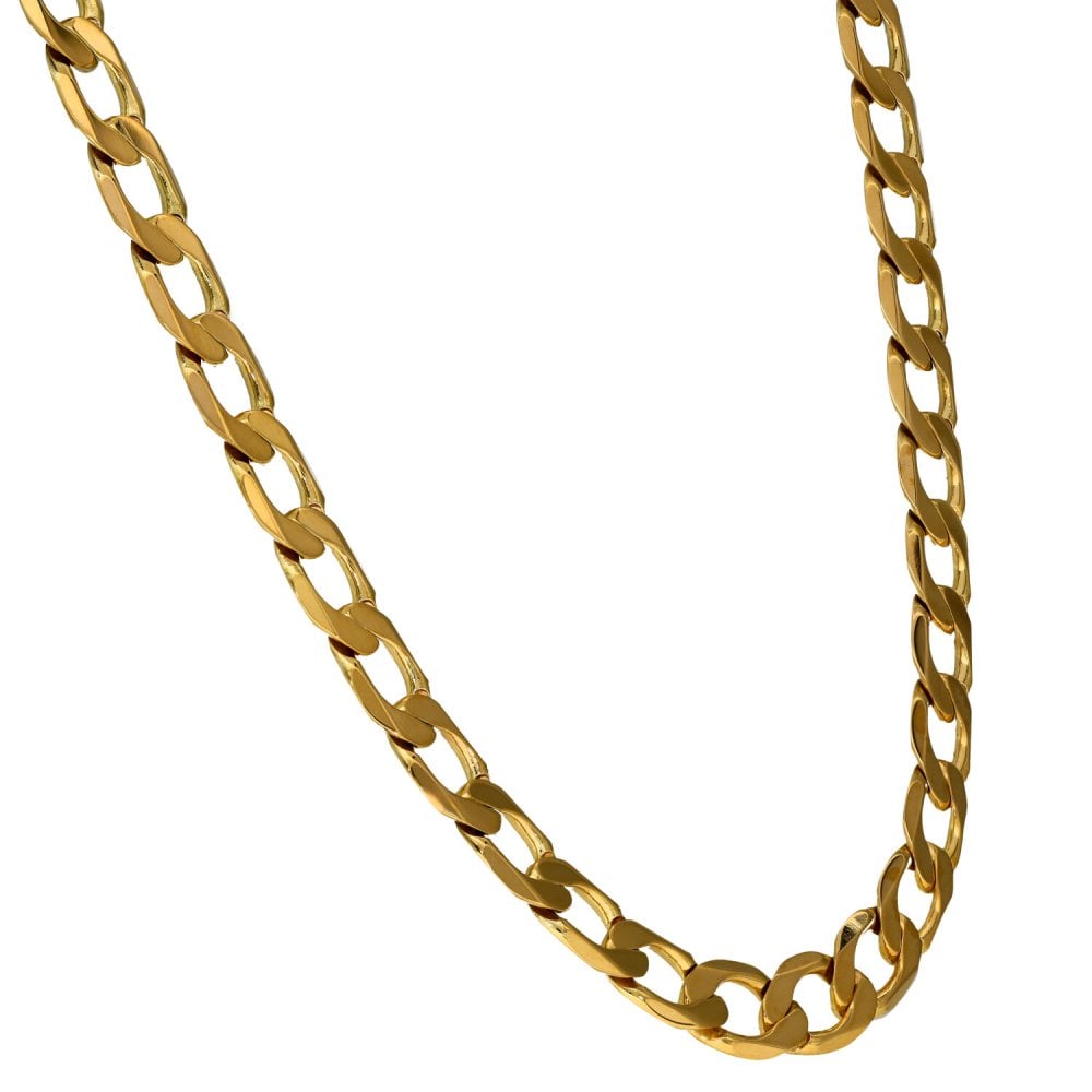 Gents 9ct Yellow Gold Curb Chain - 20" - 30.8g