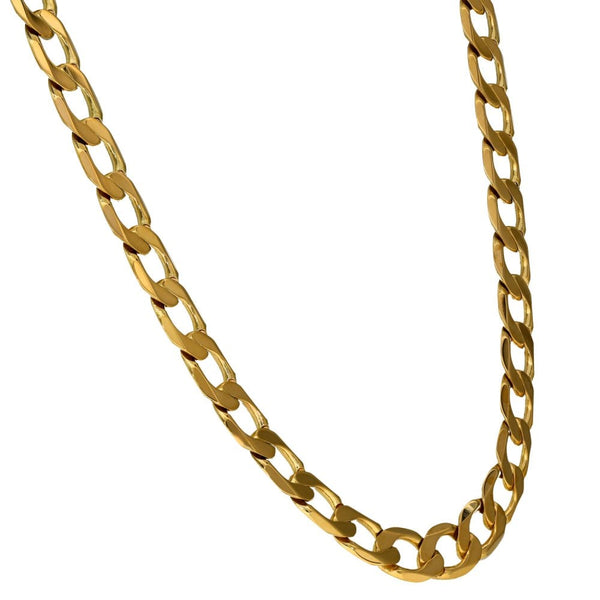 Gents 9ct Yellow Gold Curb Chain - 20" - 30.8g