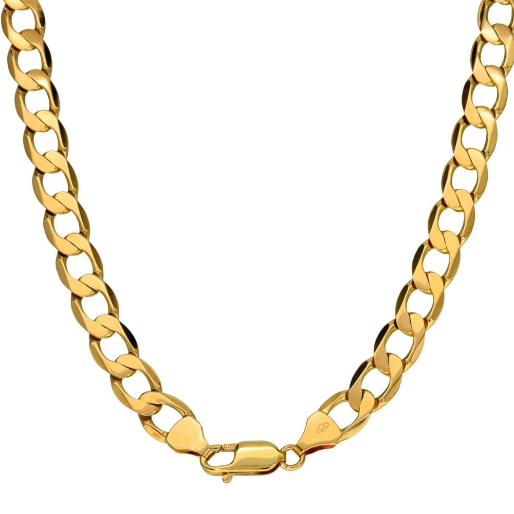 Gents 9ct Yellow Gold Curb Chain - 20" - 30.8g