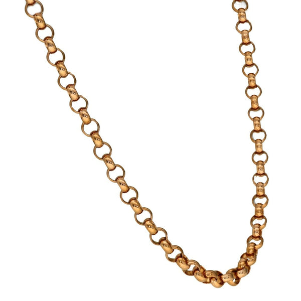 Gents 9ct Rose Gold Belcher Chain - 20" - 19.9g