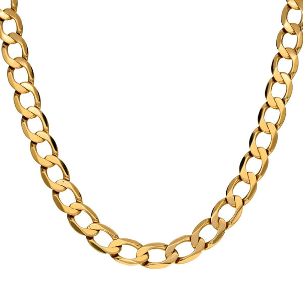 Gents 9ct Yellow Gold Curb Chain - 21" - 30.5g