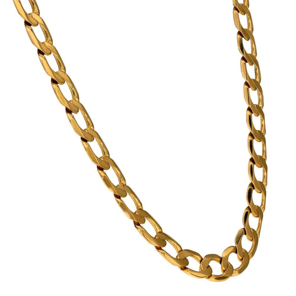 Gents 9ct Yellow Gold Curb Chain - 21" - 30.5g