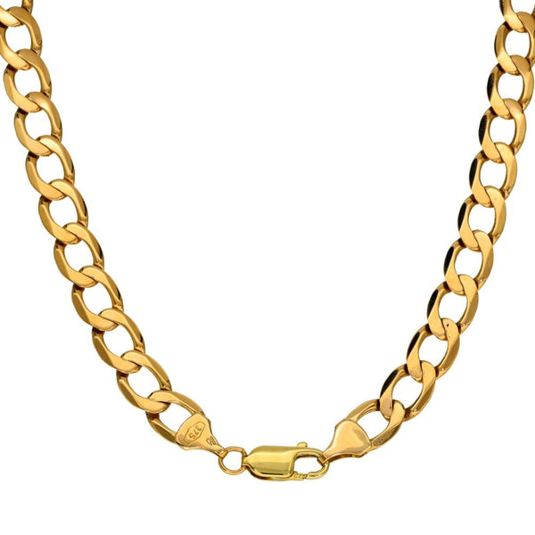 Gents 9ct Yellow Gold Curb Chain - 21" - 30.5g