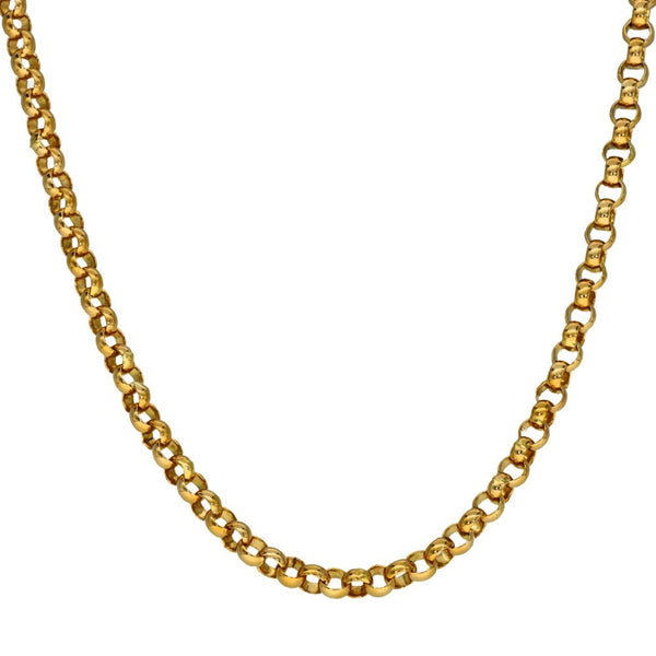 Gents 9ct Yellow Gold Belcher Chain - 21" - 20.9g