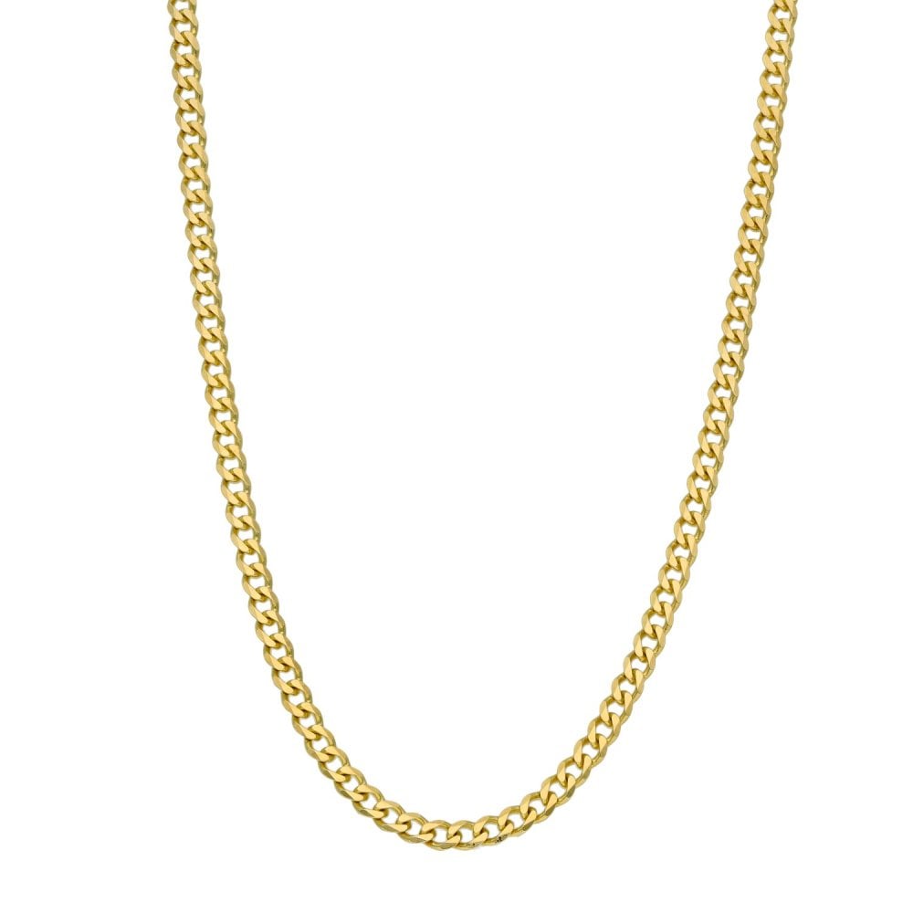 Ladies 9ct Yellow Gold 18" Curb Chain - 7.6g