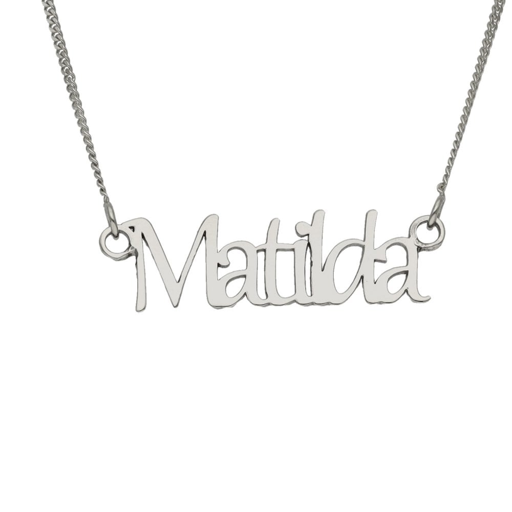 Bespoke Customisable Silver Name Pendant