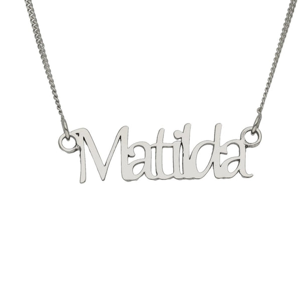 Bespoke Customisable Silver Name Pendant