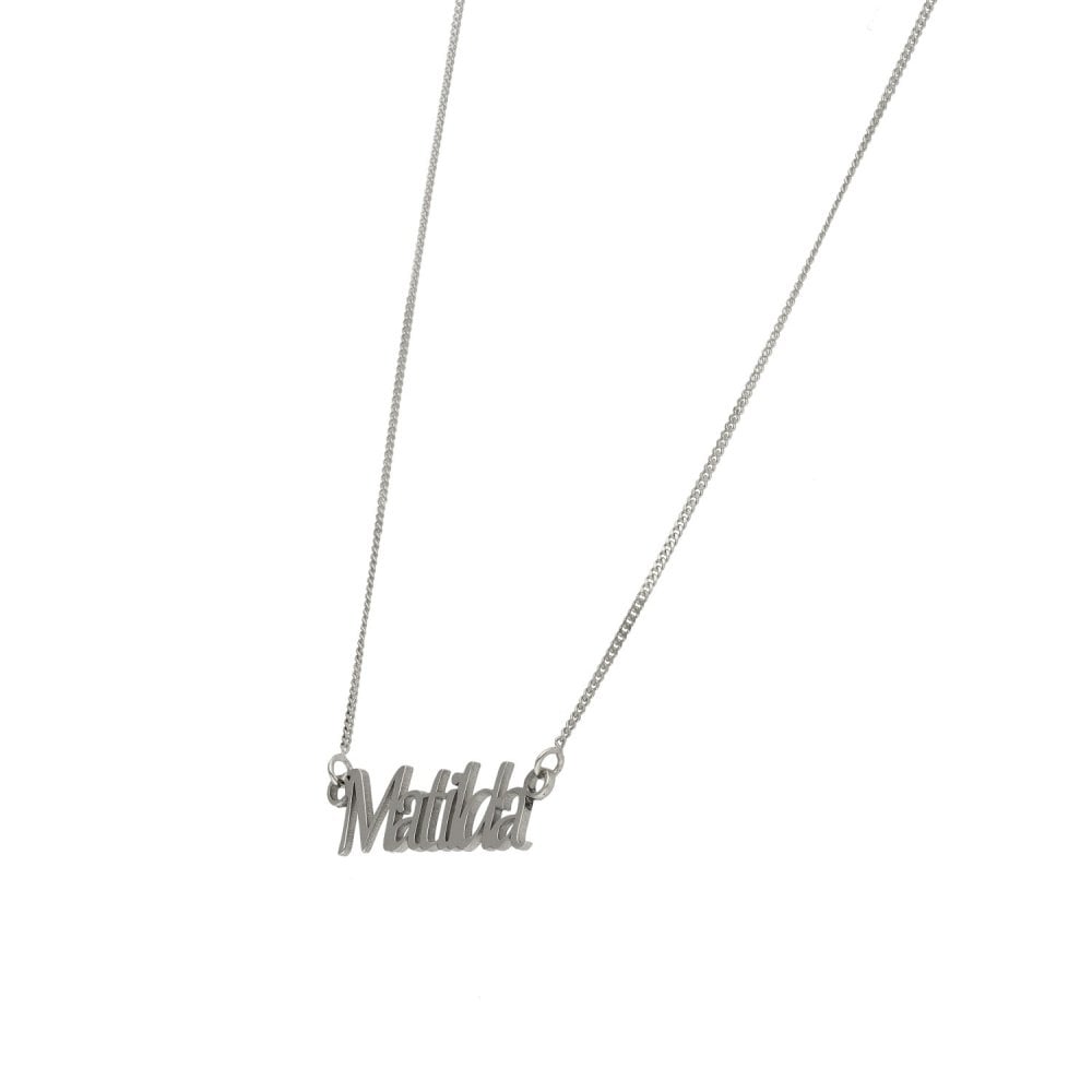 Bespoke Customisable Silver Name Pendant