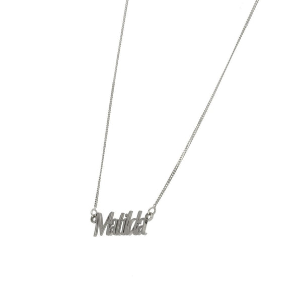Bespoke Customisable Silver Name Pendant