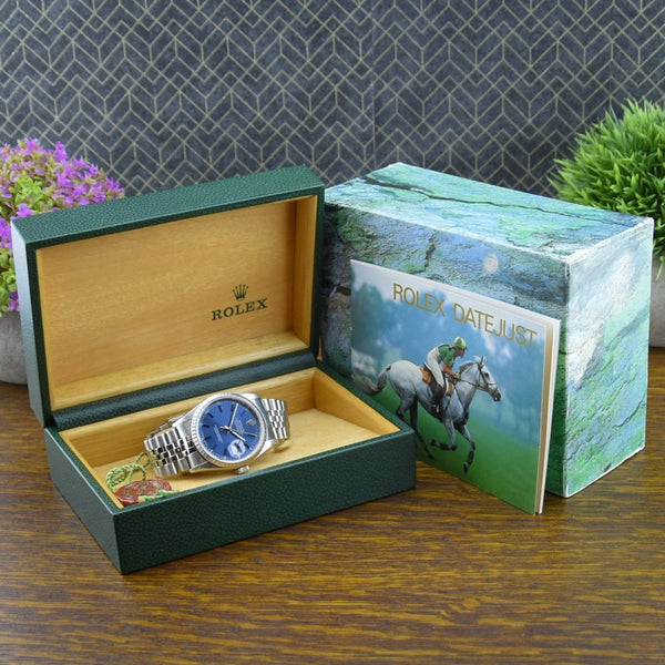 Datejust 16220 - Gents Watch - Blue Baton Dial - 1993