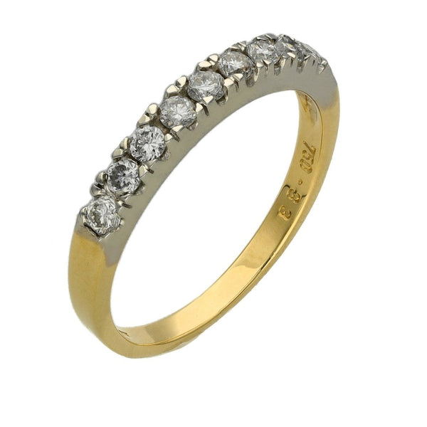 Ladies 18ct Yellow Gold 0.33ct Diamond Half Eternity Ring