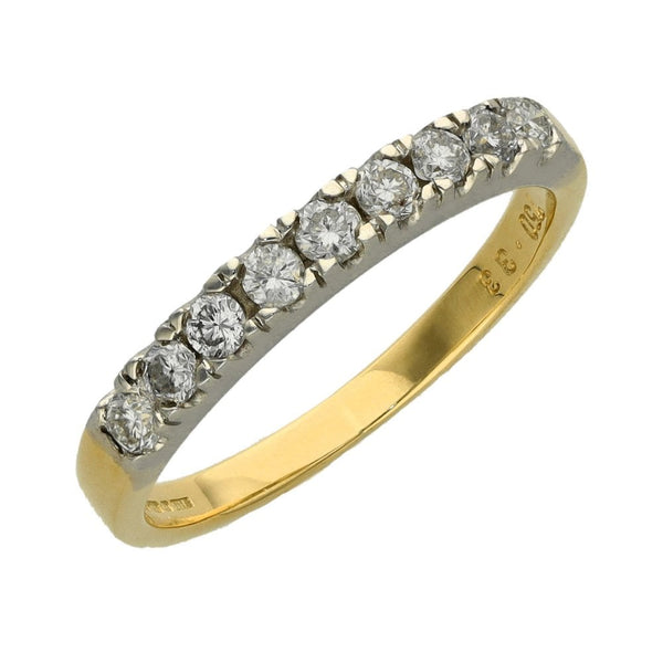 Ladies 18ct Yellow Gold 0.33ct Diamond Half Eternity Ring