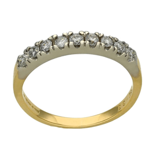 Ladies 18ct Yellow Gold 0.33ct Diamond Half Eternity Ring