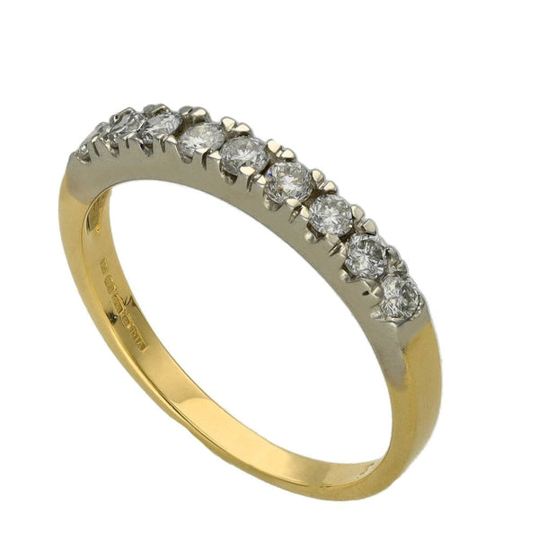 Ladies 18ct Yellow Gold 0.33ct Diamond Half Eternity Ring