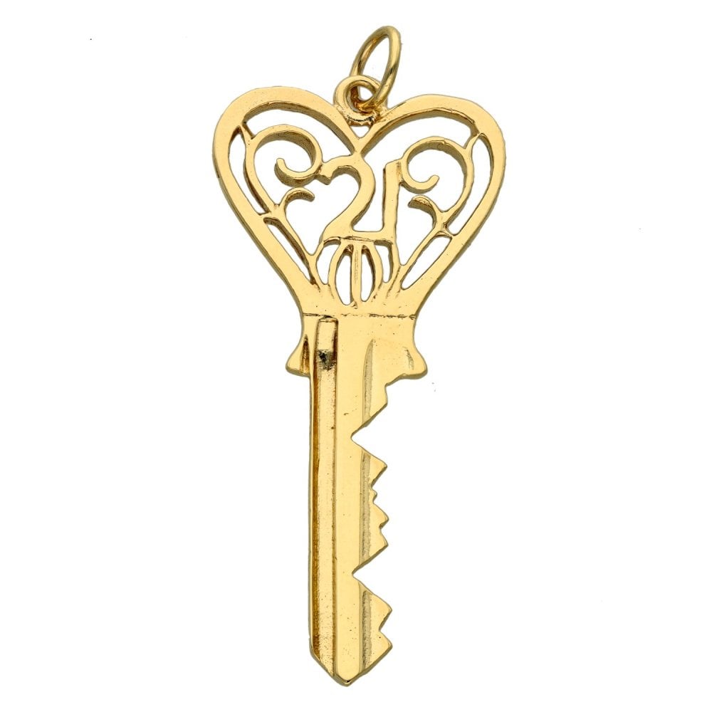 Ladies 9ct Yellow Gold 21 Key Pendant - 4.8g