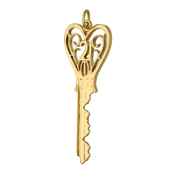 Ladies 9ct Yellow Gold 21 Key Pendant - 4.8g