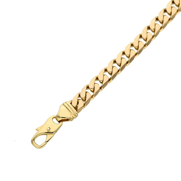 Gents 9ct Yellow Gold Curb Bracelet - 9" - 31.1g