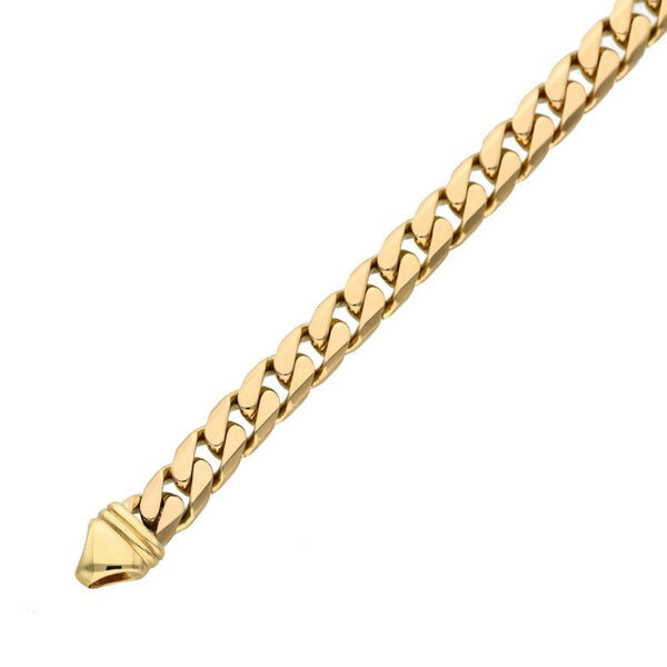 Gents 9ct Yellow Gold Curb Bracelet - 9" - 31.1g