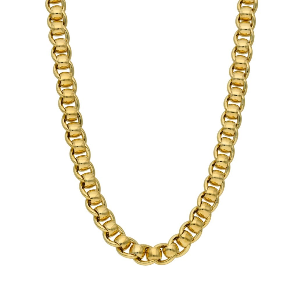 9ct Yellow Gold Rollerball Chain - 20" - 55.0g