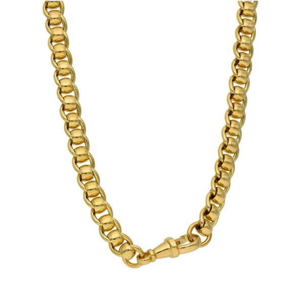 9ct Yellow Gold Rollerball Chain - 20" - 55.0g