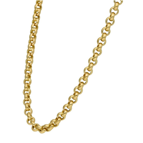 Ladies 9ct Yellow Gold Belcher Chain - 17" - 14.2g