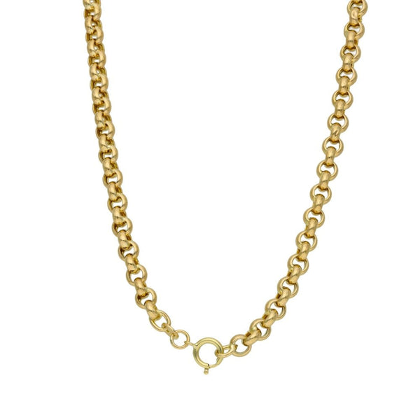 Ladies 9ct Yellow Gold Belcher Chain - 17" - 14.2g