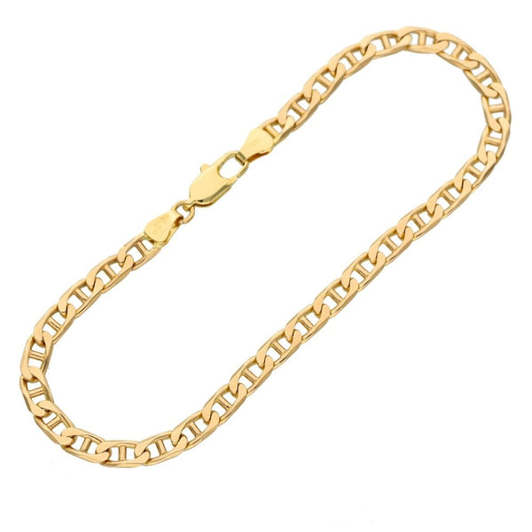 Ladies 9ct Yellow Gold 8" Anchor Link Bracelet - 6.9g