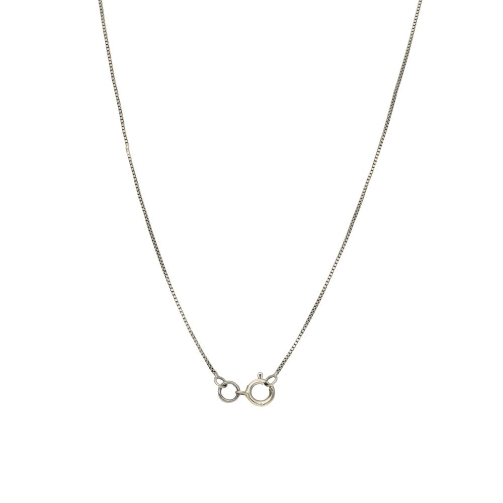 Ladies 18ct White Gold Diamond Pendant & Necklace - 18" - 0.25ct