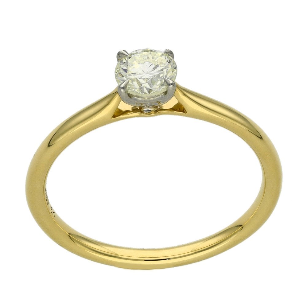 18ct Yellow Gold Diamond Solitaire Engagement Ring - 0.47ct