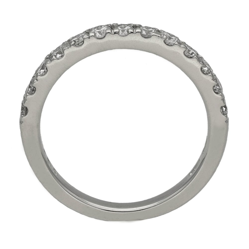 Ladies Platinum Diamond Half Eternity Ring -  0.58ct - VS1/2