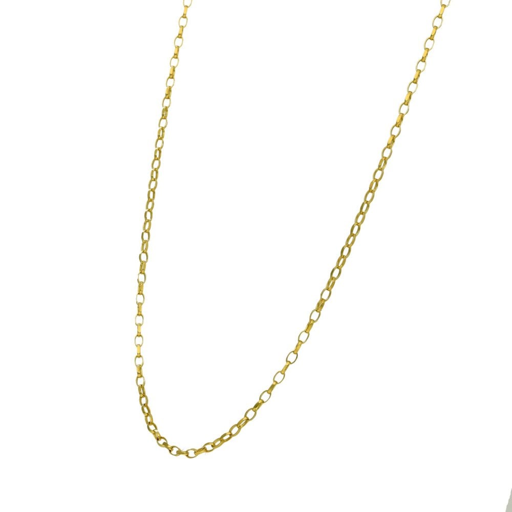 Ladies 9ct Yellow Gold 18" Belcher Chain