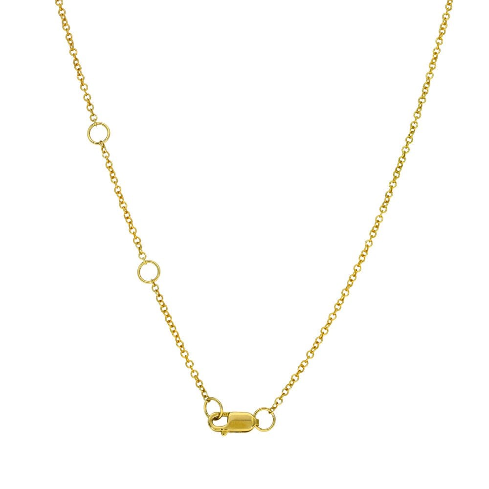 9ct Yellow Gold Pear Shape Diamond Pendant & Necklace - 18"