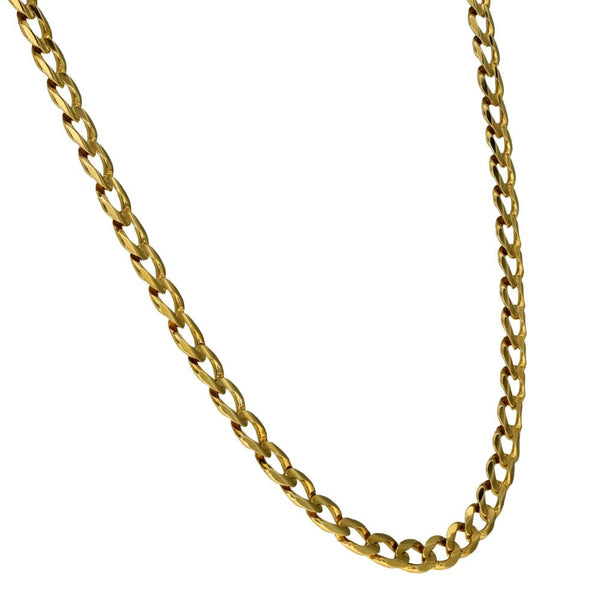Ladies 9ct Yellow Gold Curb Chain - 20" - 14.0g